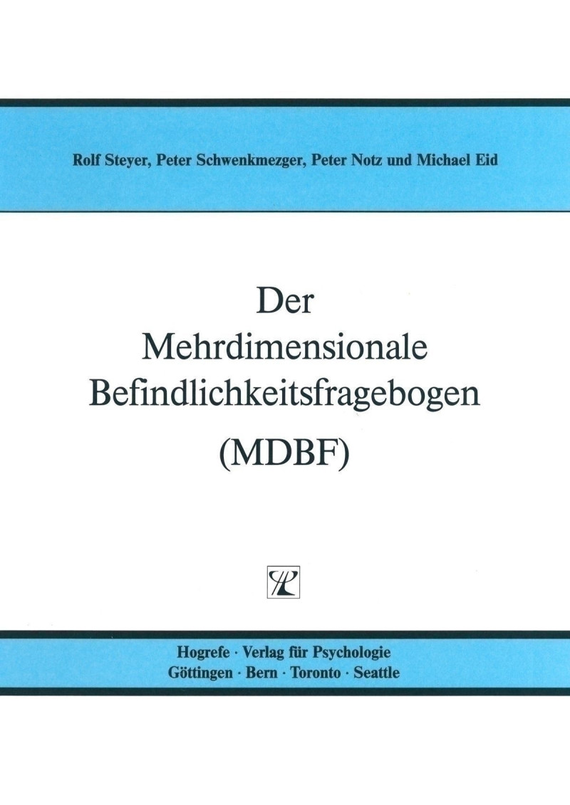 Test komplett bestehend aus: Handanweisung, 10 Fragebogen Langform, 10 Fragebogen Kurzform A, 10 Fragebogen Kurzform B, Schablone und Mappe