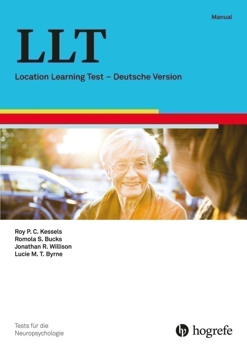 Test komplett bestehend aus: Manual, 10 Protokollbogen Version A, 10 Protokollbogen Version B, Stimuluskarten (22), Übungs-Gitter (2x2) leer, Übungs-Gitter (2x2) mit Abbildungen, Test-Gitter (5x5), Test-Gitter (5x5) mit Abbildungen Version A und B und Map