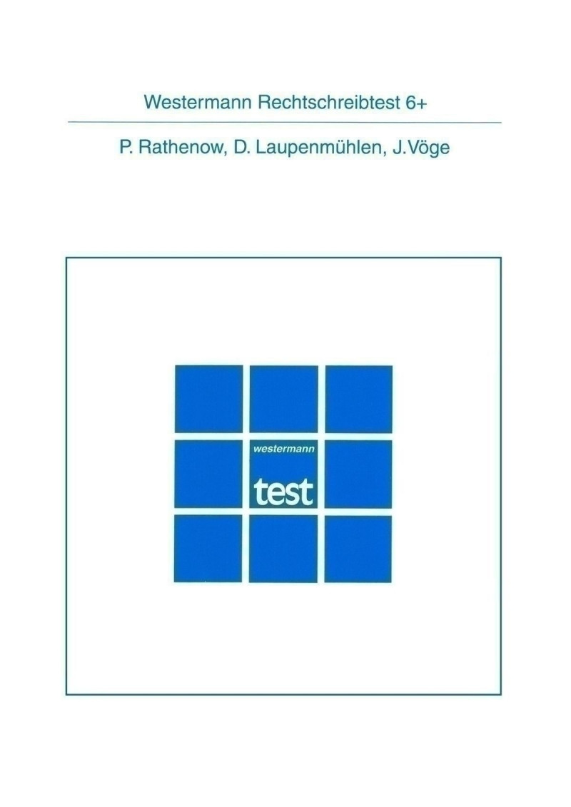 Test komplett bestehend aus: Handanweisung, 2 Testheften und Mappe