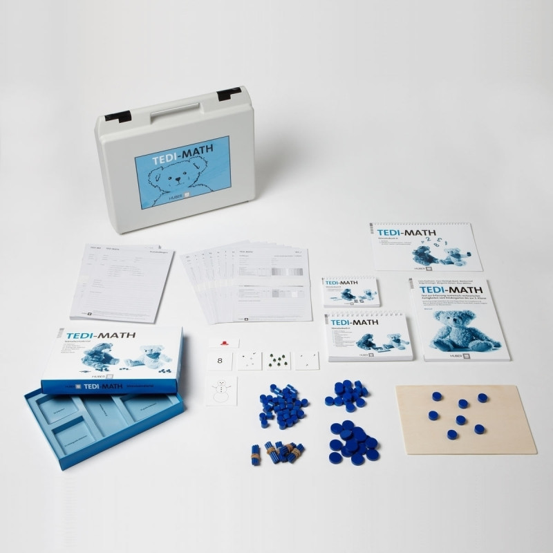 Test komplett bestehend aus: Manual, Stimulusbuch A,B und C, 10 Protokollbogen, je 5 Profilbogen vlKg_2, IKG_1, IKG_2, 1_1, 1_2, 2_1, 2_2 und 3_1, Briefumschlag mit Kartonpapier und Karton-Sichtblende, Stimulusmaterial und Kofferus 50 Stäbchen (und 5 Gumm