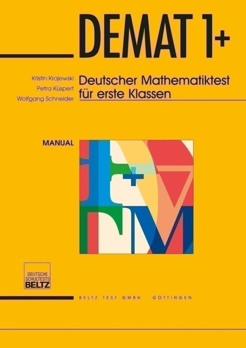 Test komplett bestehend aus: Manual, 5 Testheften Form A, 5 Testheften Form B, Schablonensatz Form A, Schablonensatz Form B und Mappe