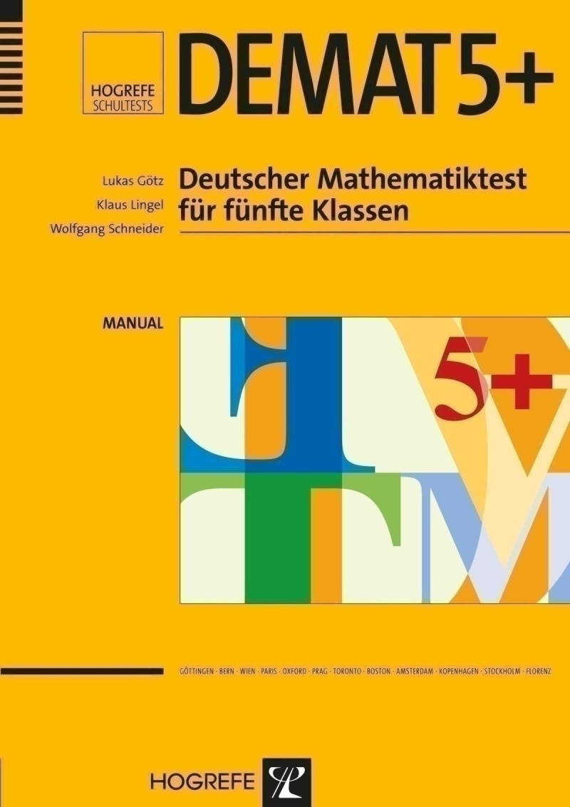 Test komplett bestehend aus: Manual, 5 Testheften, Auswertungsschlüssel und Mappe