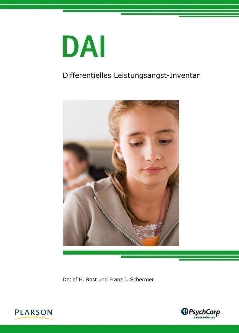 Test komplett bestehend aus: Manual, je 50 Fragebogen DAI-AUS (Form K), 50 Fragebogen DAI-AUS (Form L), 50 Fragebogen DAI-MAN (Form K), 50 Fragebogen DAI-MAN (Form L), 50 Fragebogen DAI-COP (Form K), 50 Fragebogen DAI-COP (Form L), 50 Fragebogen DAI-STAB